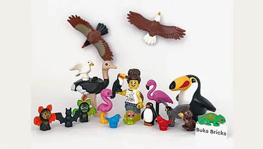 LEGO Bird and Bat Figures