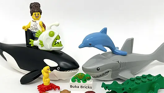 LEGO Shark, Alligator, Dolphin and Other Water Animal Figures